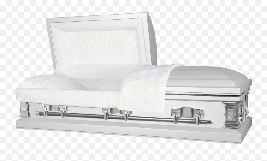 Satin Series White Steel Casket With Interior - Bed Size Png,Satin Icon Set