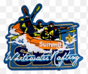 Whitewater Rafting Patch - Drawing Png,Rectangular Icon