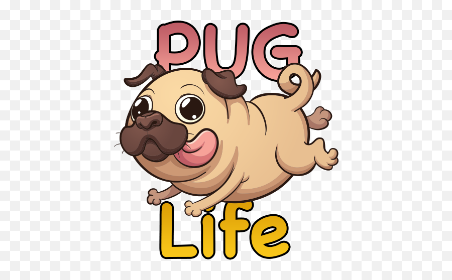 Pug Emoji Stickers Messages Sticker - Pug Emoji Png,Running Emoji Png
