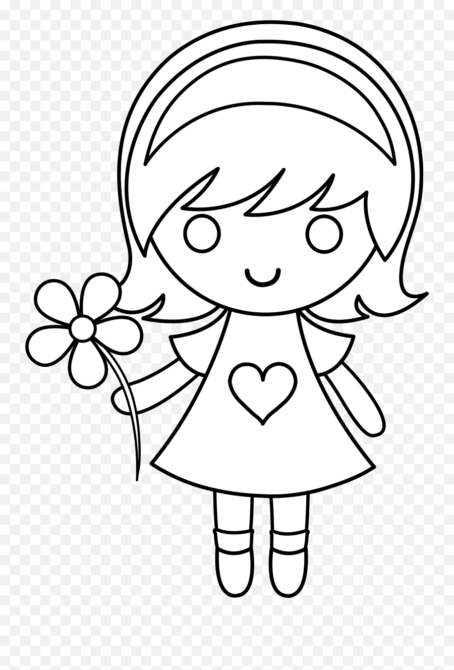 Drawing Clipart Single Woman - Easy Little Girl Drawing Png,Girl Drawing Png