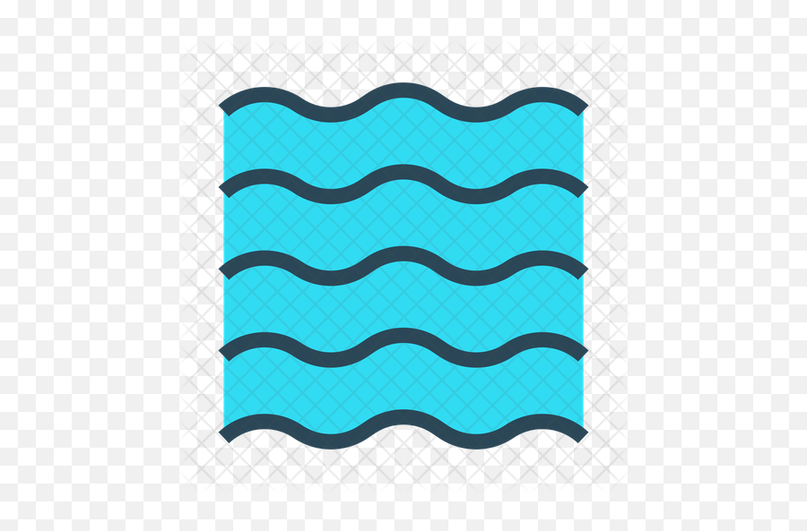 Water Waves Icon Of Colored Outline - River Icon Png Water,Water Waves Png