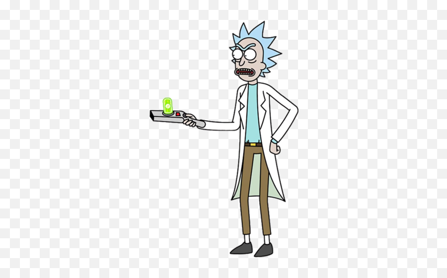 Rick With Portal Gun Transparent Blank - Rick And Morty Portal Gun Png,Meme Transparent