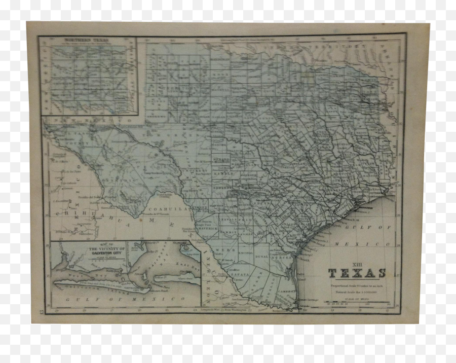 Vintage Map - Atlas Png,Texas Map Png