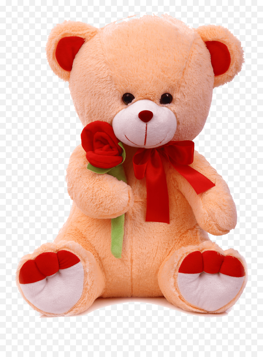 Pink Color Teddy Bear - Light Orange Colour Teddy Bears Png,Stuffed Animal Png