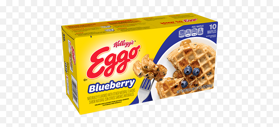 Kelloggs Eggo Blueberry Waffles - Blueberry Eggo Waffles Png,Eggo Png