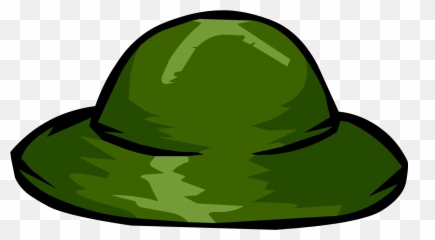 Club Penguin Green Hat Clipart - Clip Art Png,Safari Hat Png