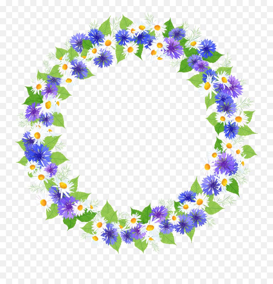 Floral Round Decoration Png Clipart - Transparent Floral Round Png,Flower Garland Png