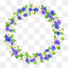 Floral Round Decoration Png Clipart - Transparent Floral Round Png,Flower Garland Png