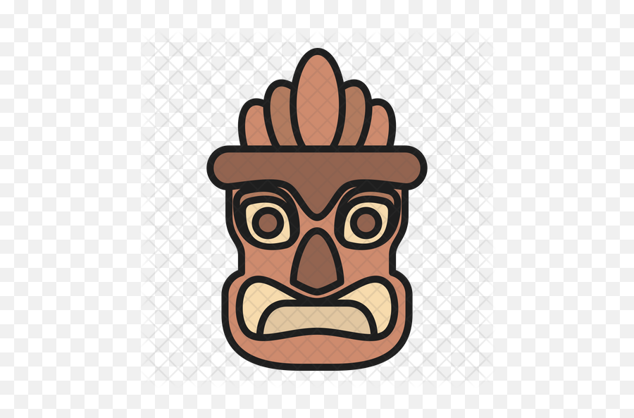Tiki Icon Of Colored Outline Style - Clip Art Png,Tiki Png
