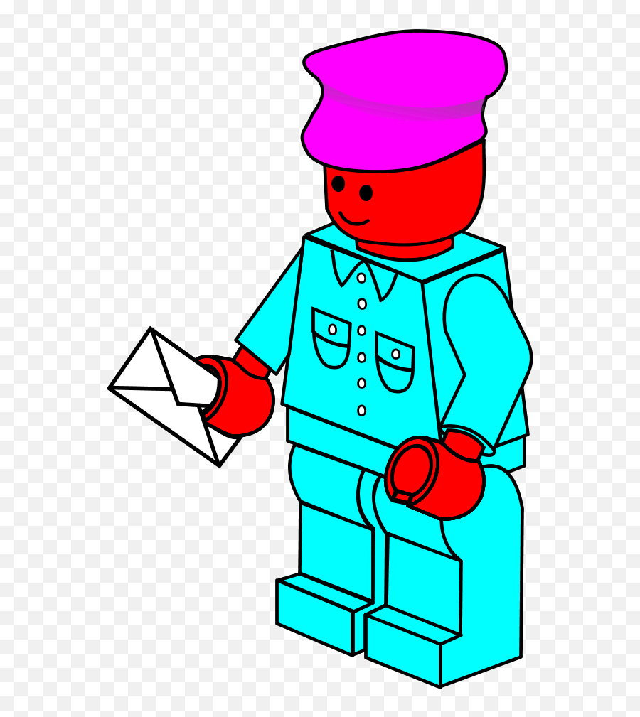 Clip Art - Colouring Pictures Of Police Officer Png,Mailman Png