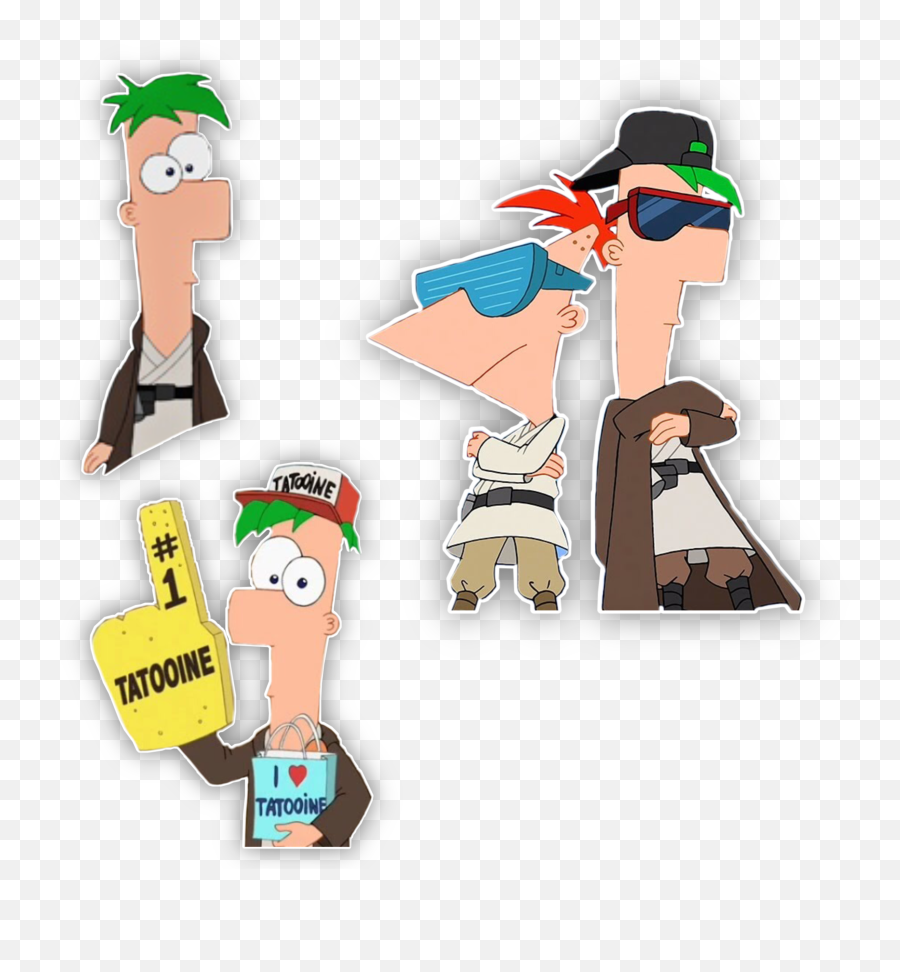 Phineas Ferb Sticker By U2027u208a - Phineas And Ferb Tatooine Png,Phineas And Ferb Logo