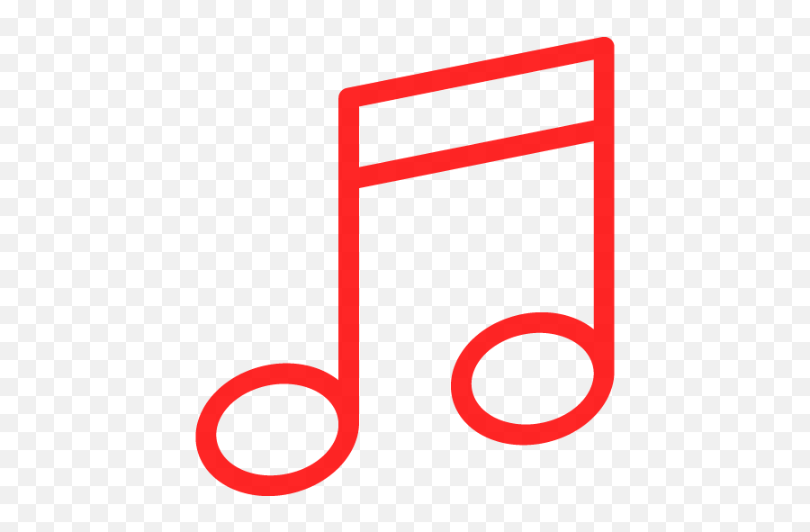 Red Music Note 2 Icon - Free Red Music Note Icons Music Note Icon Transparent Png,Music Note Transparent