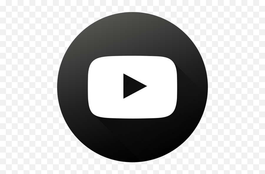 Social Media Black White High Quality Youtube - Circle Logo Transparent Youtube Icon Png,Youtube Logo Images