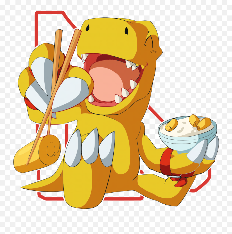 Download Hd Dinosaur Slouchy V - Neck Agumon Tamagoyaki Happy Png,Agumon Png