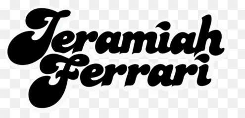 Jeramiah Ferrari U2014 Logo Tee - New stock arrived Calligraphy png
