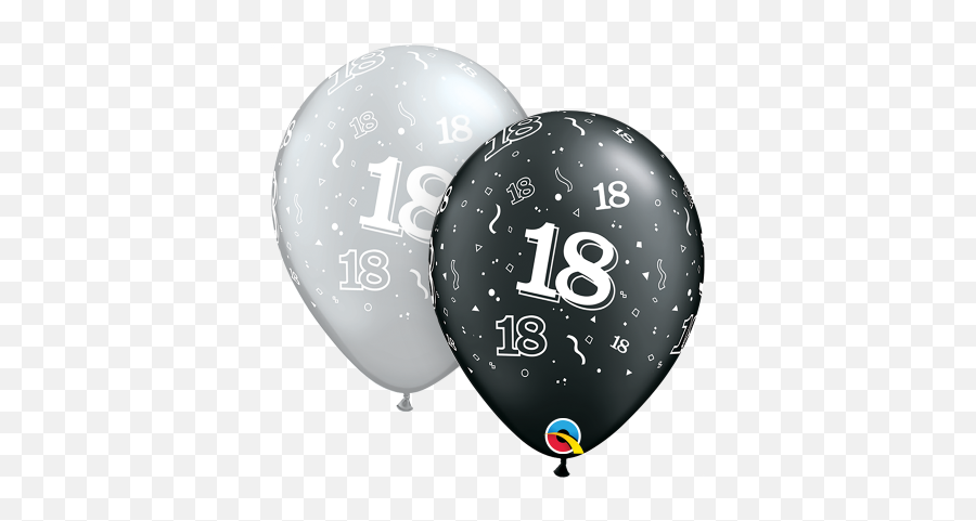 Download Qualatex 18th Birthday Helium - Birthday Balloons Png,Birthday Balloons Transparent