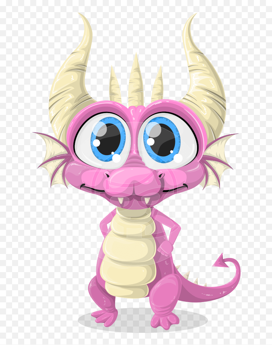 Download Drawn Horns Little Devil - Dragon With Big Eyes Png Cartoon,Devil Eyes Png