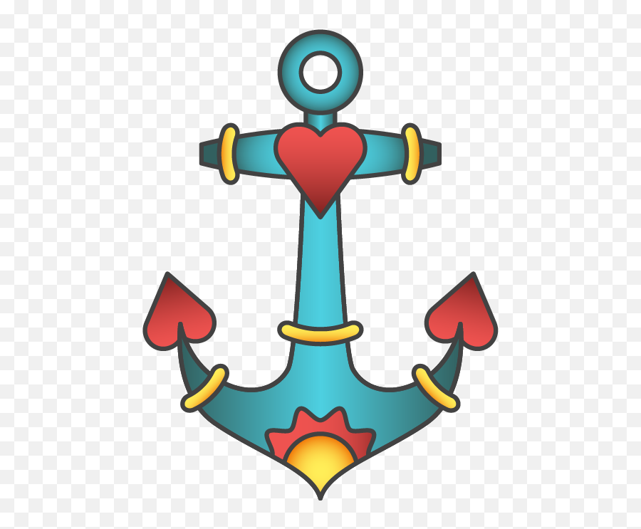 Download Tattoo Anchor Vector Cartoon - Old School Anchor Drawing Png,Anchor Vector Png