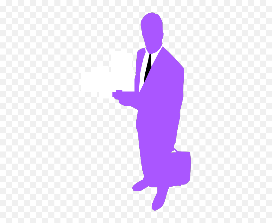 Standing Business Man Silhouette Png - Purple Silhouette Man Suit,Businessman Silhouette Png