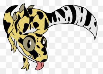 Leopard Gecko Clipart Line Art - Common Leopard Gecko Png,Leopard Gecko Png