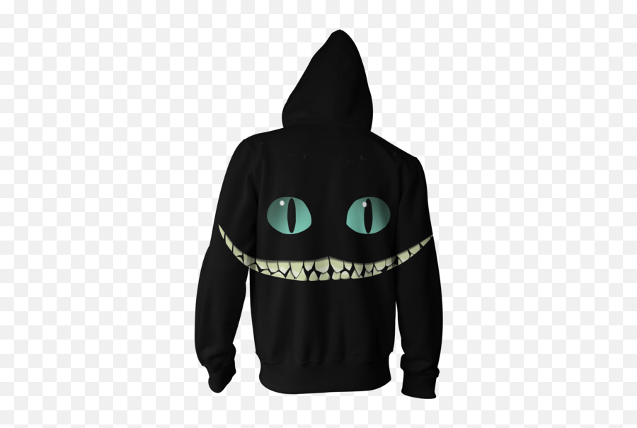 Cheshire Cat Smile Zip Hoodie - You Me At Six Hoodie Png,Cheshire Cat Smile Png