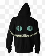 Cheshire Cat Smile Zip Hoodie - You Me At Six Hoodie Png,Cheshire Cat Smile Png
