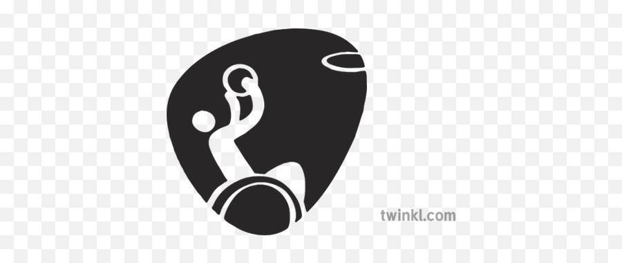 Wheelchair Basketball Logo Black And White Illustration - Twinkl Logos Basquetbol En Silla De Ruedas Png,Wheelchair Icon