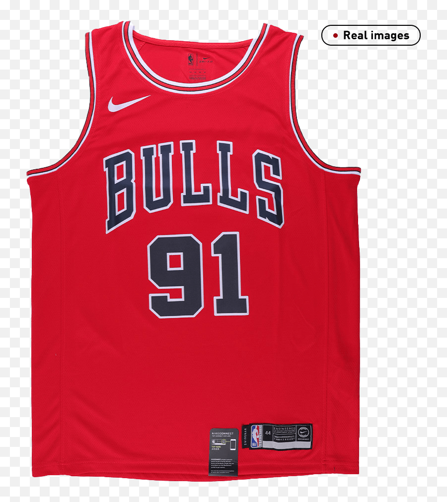 Menu0027s Chicago Bulls Dennis Rodman No91 Red Replica Swingman ...