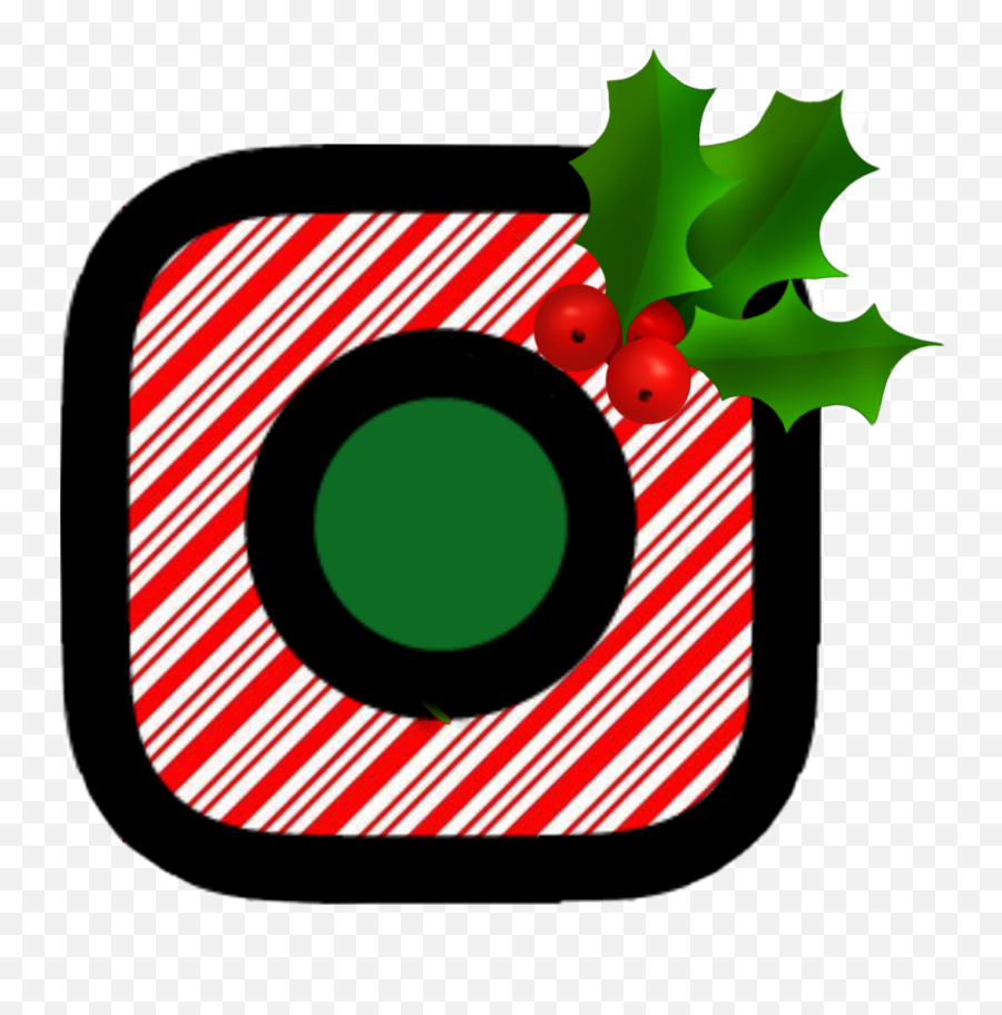 Instagram Icon Christmas Sticker By Heather Cain - Dot Png,Green Instagram Icon