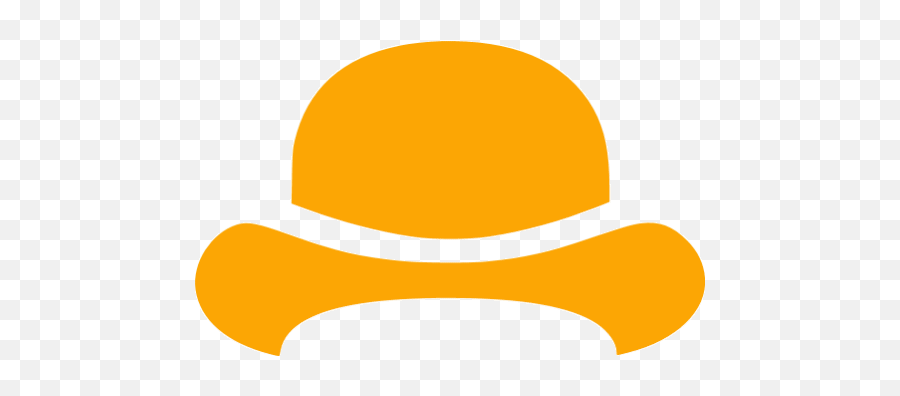Orange Bowler Hat Icon - Transparent Red Bowler Hat Png,Hat Icon Png