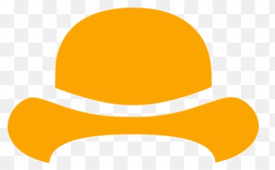 Orange Bowler Hat Icon - Transparent Red png