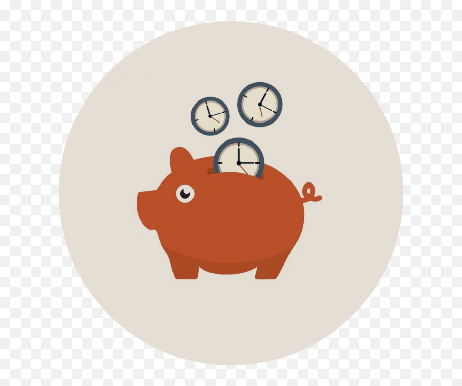 Ahorrar Tiempo En Tu Web - Orange Piggy Bank Png Full Size Time Savings Png,Piggy Bank Png