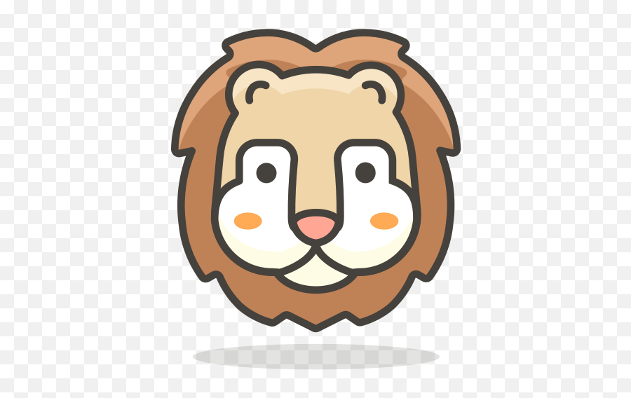Lion Face Free Icon Of 780 Vector Emoji - Icone Leao Png,Lion Icon Png