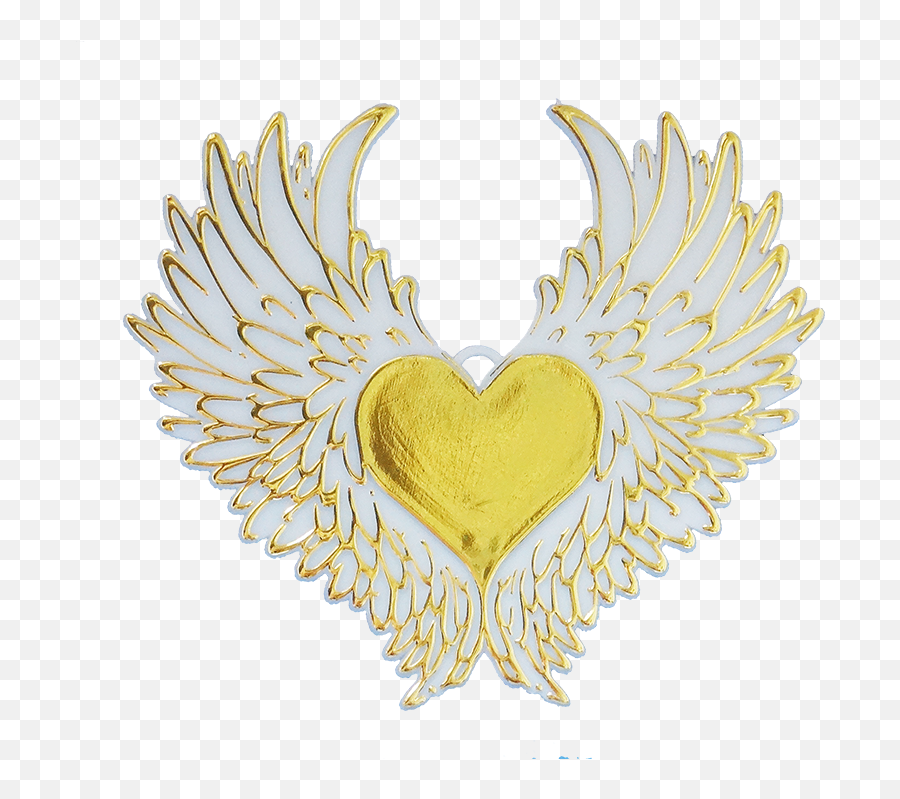 Heart With Wings - 4 Whitegold 1 Pc Pkg Gold Trinket Png,Gold Wings Png