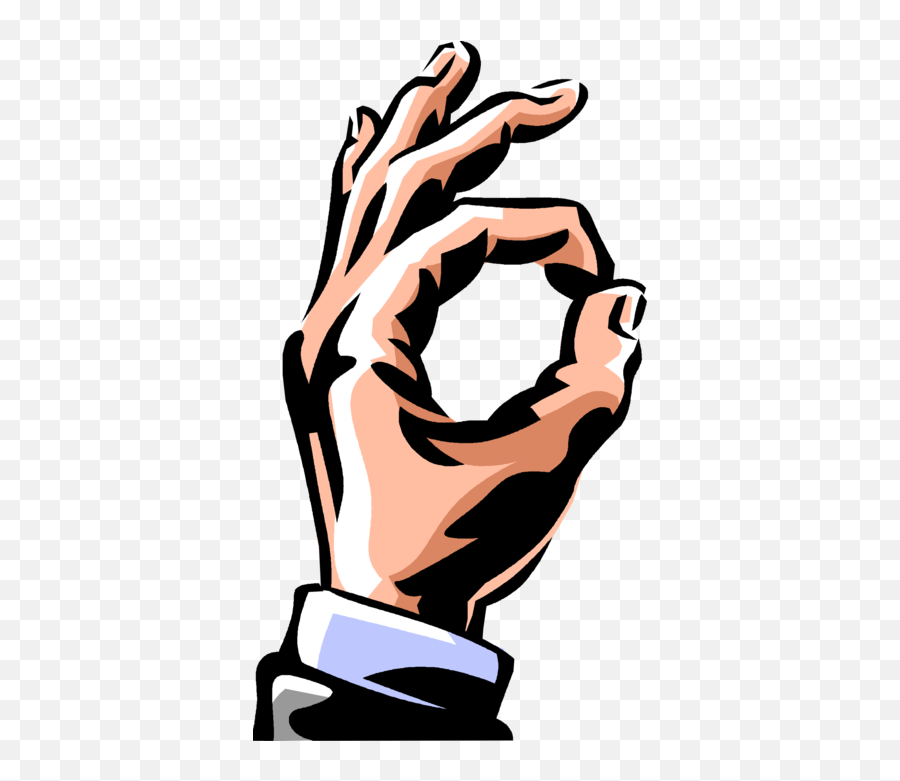 Hand Gestures A - Ok Okay Sign Vector Image Mano Che Fa Ok Png,Ok Hand Sign Png