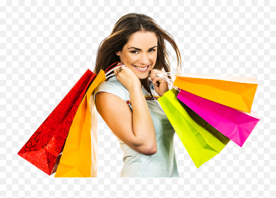 Girl With Shopping Bags Png Image - Transparent Shopping Girl Png,Shopping Transparent