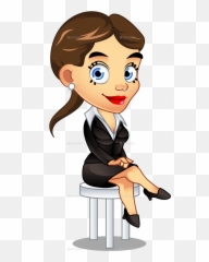 Business Woman Mascot - Clipart Office Girl Cartoon Png,Business Woman Png