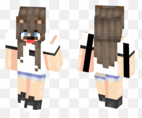 Casual Dog Filter Girl Minecraft Skin - png