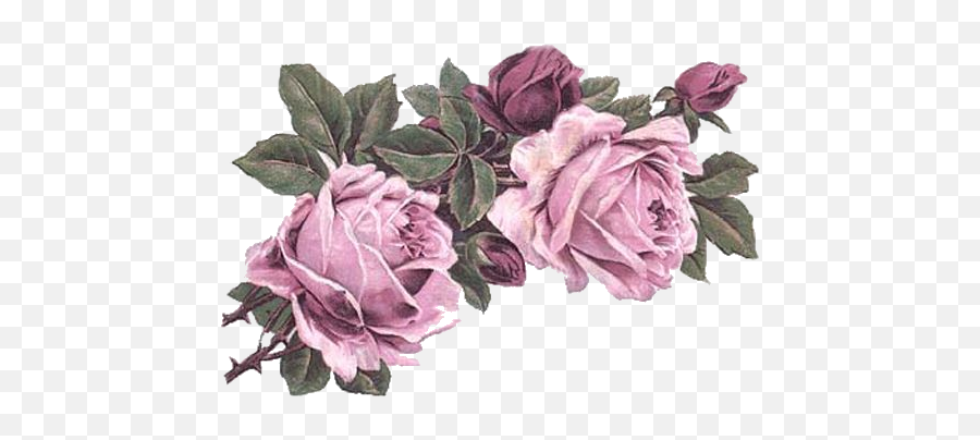 Rose Art Vintage Flowers Victorian - Flower Png,Vintage Flowers Png