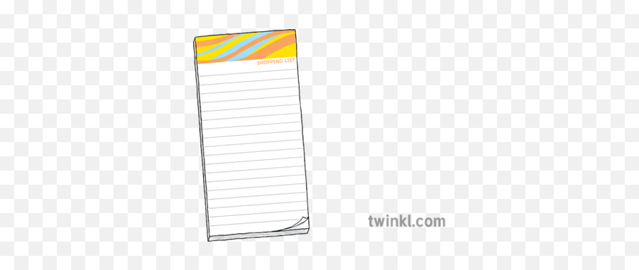 Shopping List Notepad Illustration - Twinkl Document Png,Notepad Png