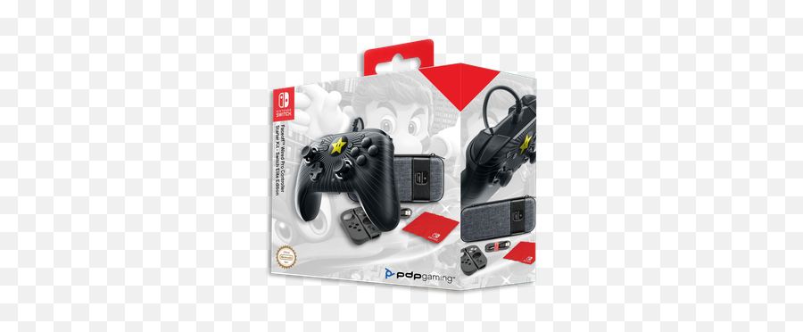 Pdp Nintendo Switch Holiday Bundle - Controller Starter Kit Nintendo Switch Game Controller Png,Nintendo Controller Png