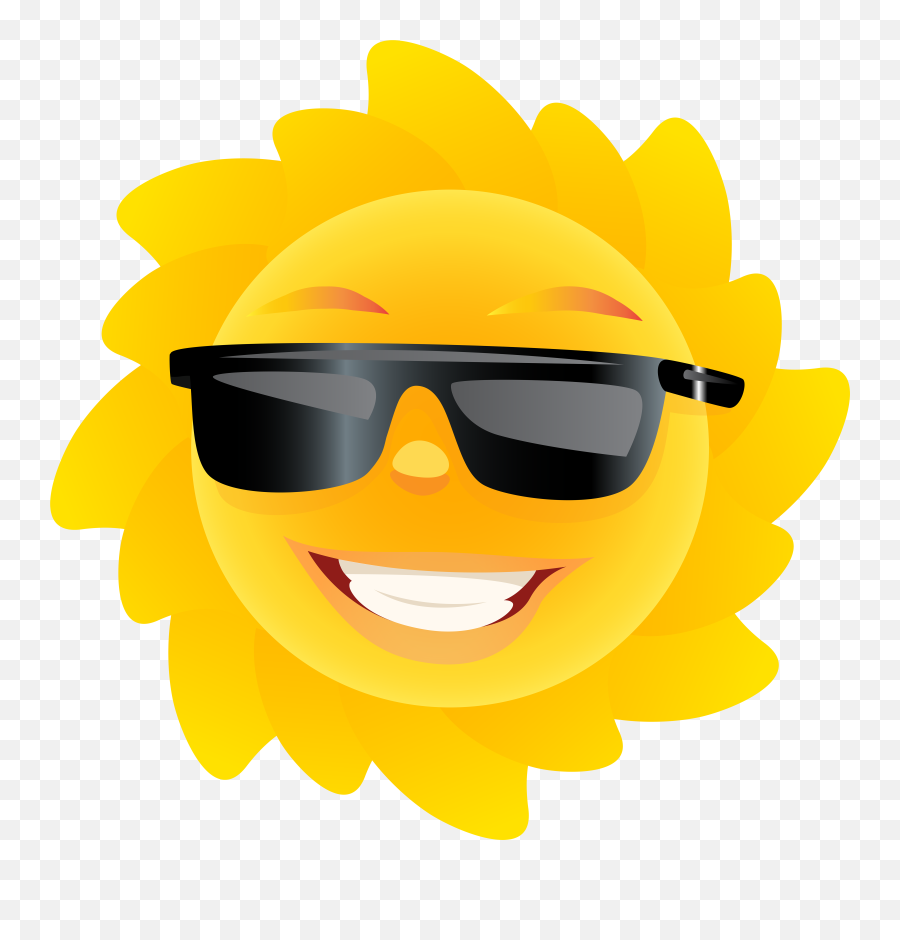 Emoji Clipart Summer Transparent Free For - Sun Clip Art Png,Cute Emoji ...