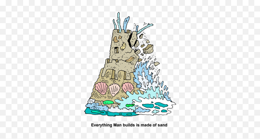 Download Image Falling Sand Castle Everything Man Builds Is - Falling Sand Castle Clipart Png,Sand Castle Png