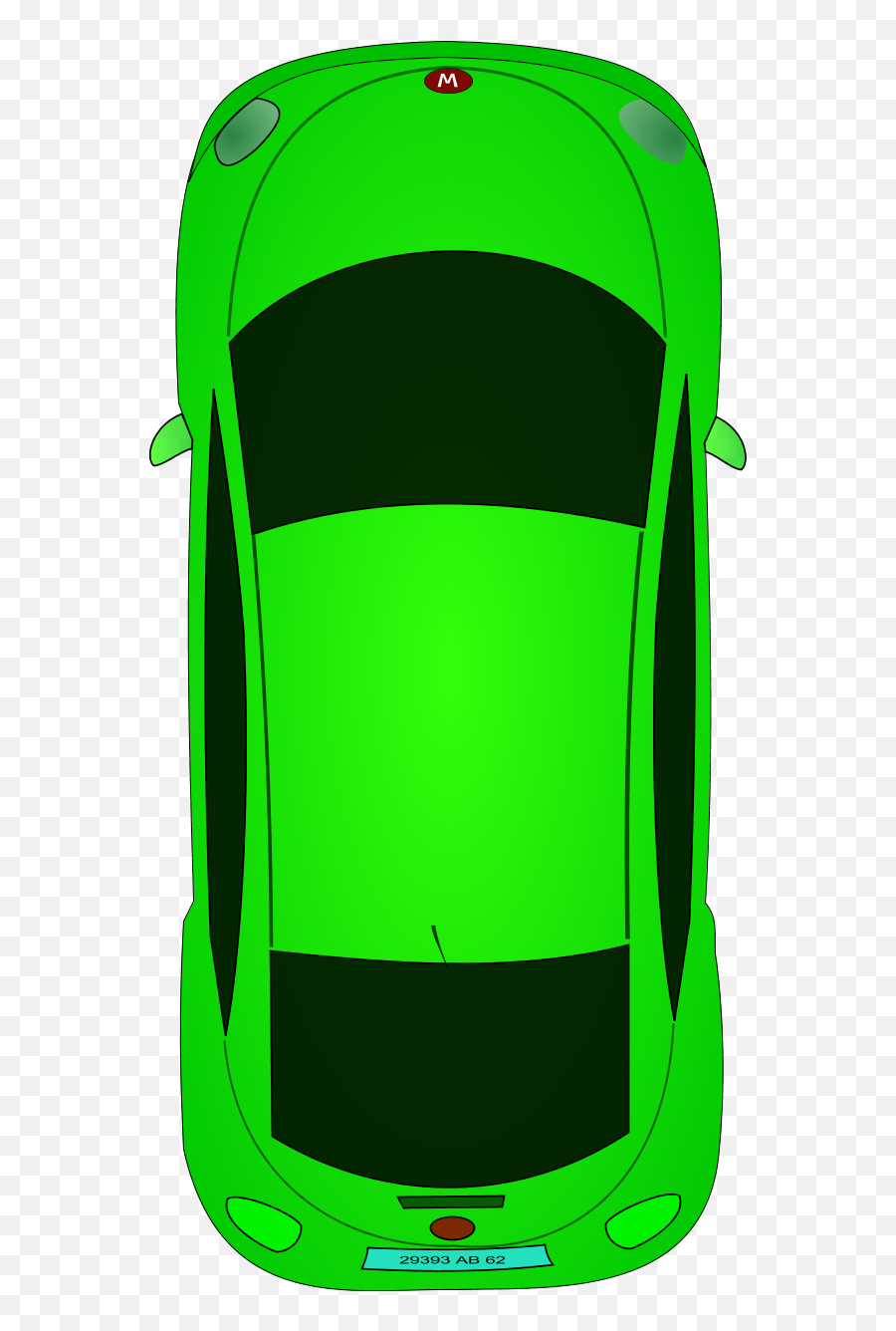 Clipart Taxi Top - Top View Car Clipart Png,Green Car Png