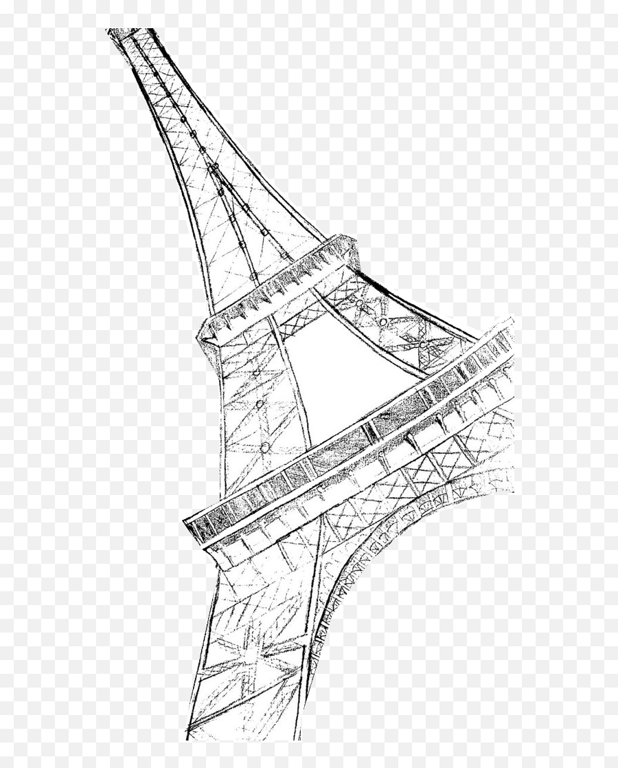 Download Eiffel Tower Sketch Tumblr For Kids - Eiffel Tower Perspective Eiffel Tower Line Drawing Png,Eiffel Tower Png