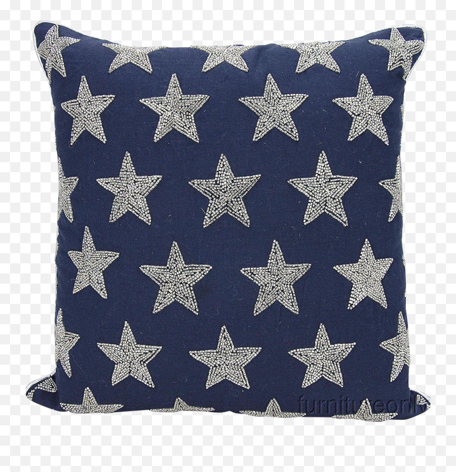 Mina Victory By Nourison Handcrafted Beaded American Stars Pillow - Fleece Fabric Teal And Orange And Brown Png,American Stars Png