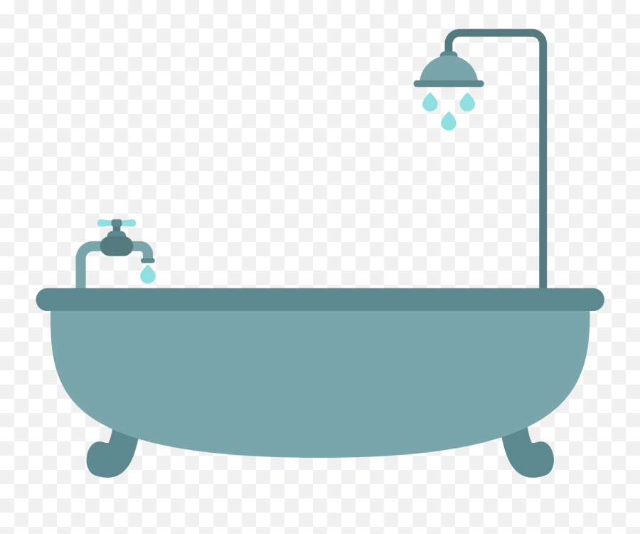 Bathtub Shower Bathroom - Cartoon Bathtub Png,Bath Png - free transparent  png images 