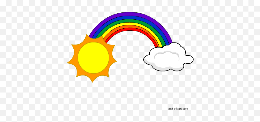 Download Free Sun Clip Art - Clipart Rainbow Sun Cloud Png,Sun Clip Art Png