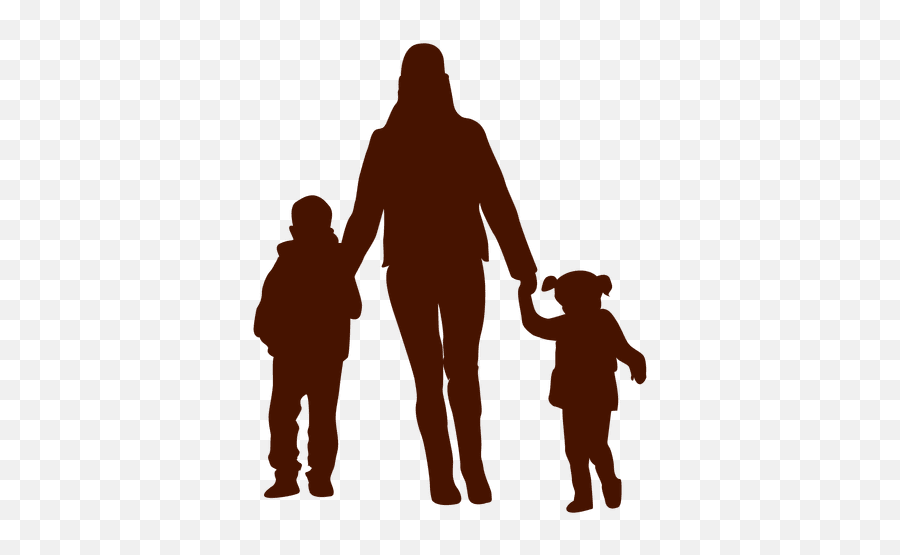 Transparent Png Svg Vector File - Silhouette Of Mom With Kids,Kid Png