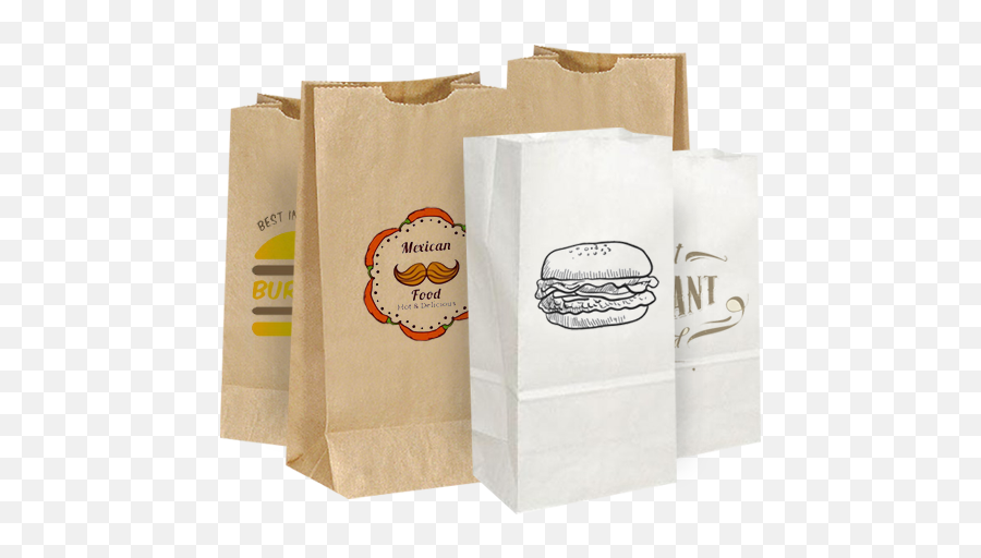 Download Custom Restaurant Paper Bags - Paper Bag Food Png Food Paper Bag Custom,Paper Bag Png